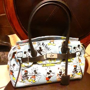 DISNEY MICKEY/MINNIE MOUSE COMICS HANDBAG-LIGHT BL